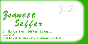 zsanett seffer business card